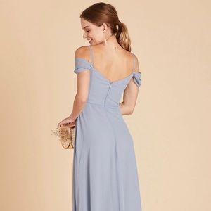 Spence Convertible Bridesmaid dress- dusty blue, floor length chiffon gown